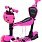 Детский самокат 5в1 iTrike Maxi JR 3-026-B, pink